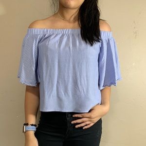 off-the-shoulder cropped top
